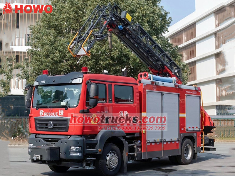 Howo arial ladder fire rescue truck 