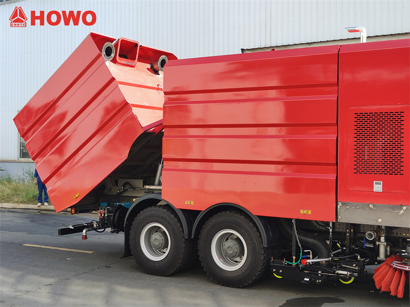 HOWO road sweeper truck detailed component
