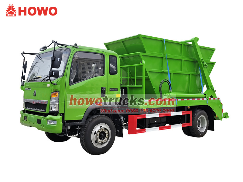 HOWO 8CBM skip bin lifter truck