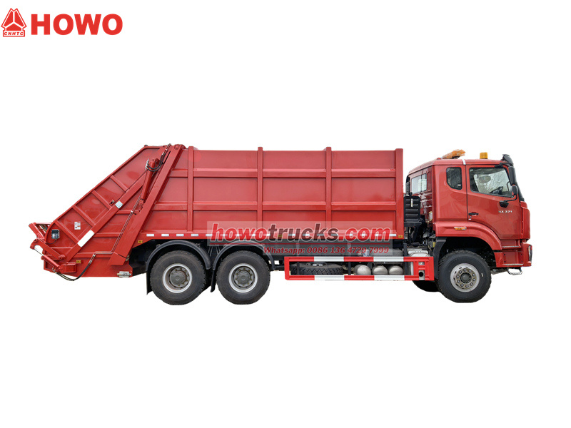 HOWO 20 CBM rear load garbage truck
