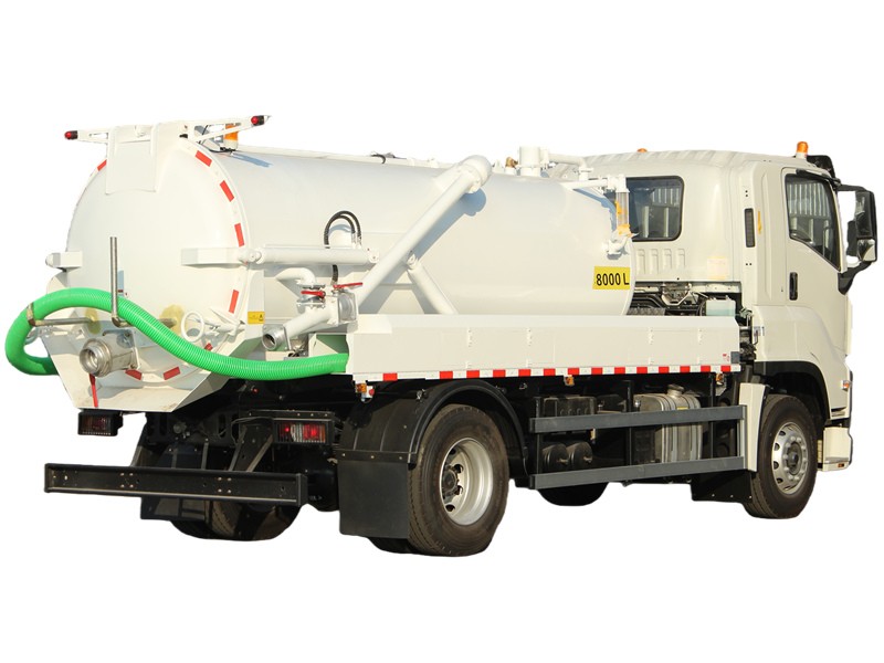 Rear view of Howo sewage vacuum truck